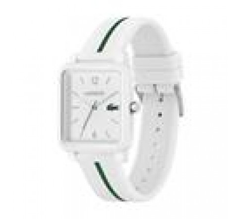RELOJ LACOSTE CAJA CUADRADA BLANCA SILICONA BLANCA 2011251