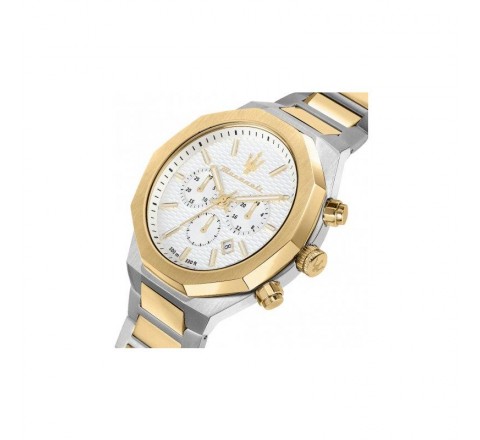 RELOJ MASERATI CAJA 45MM Y ARMIS BICOLOR DORADO R8873642009