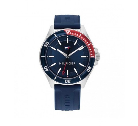 RELOJ TOMMY HILFIGER CAJA ACERO 43MM SILICONA AZUL 1792009