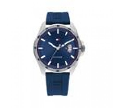 RELOJ TOMMY HILFIGER SILICONA AZUL CAJA 42MM ACERO 1791982