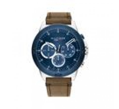 RELOJ TOMMY HILFIGER CORREA MARRON CAJA ACERO 46MM 1791895