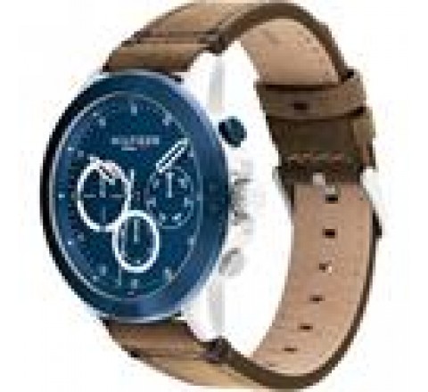 RELOJ TOMMY HILFIGER CORREA MARRON CAJA ACERO 46MM 1791895