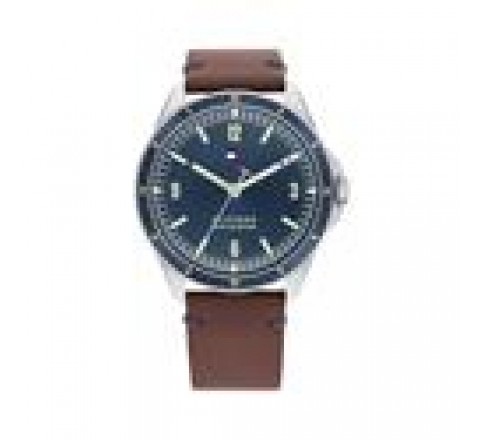 RELOJ TOMMY HILFIGER CORREA MARRON CAJA 43MM ACERO 1791905