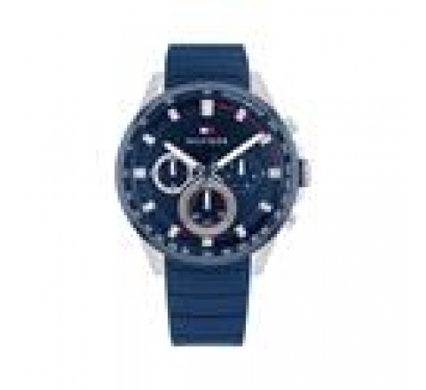 RELOJ TOMMY HILFIGER CORREA SILICONA AZUL CAJA 46MM 1791970