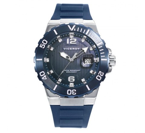 RELOJ VICEROY ACERO IP AZUL SILICONA 45001-35