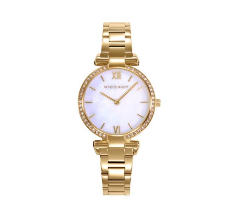RELOJ VICEROY ACERO IP DORADO ESF BLANCA 42446-03