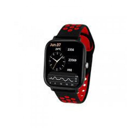 RELOJ LISKA SMARTWATCH SILICONA NEGRA Y ROJA SV-07FD-52