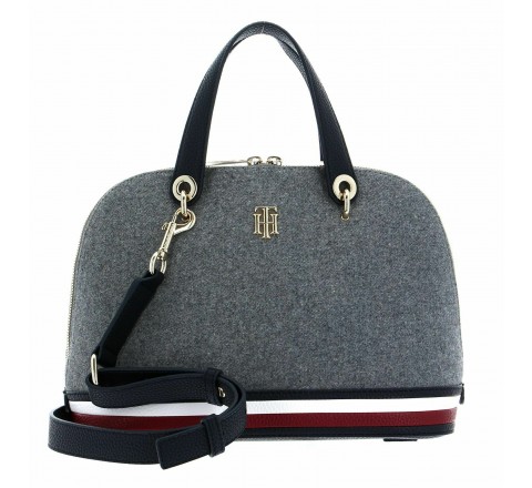 BOLSO TOMMY HILFIGUER GRIS 30X22 AW0AW10752