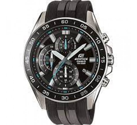 RELOJ CASIO CRONOGRAFO CORREA RESINA NEGRA EFV-550P-1AVUEF