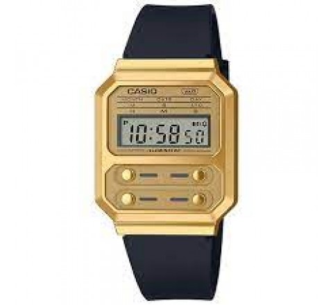 RELOJ CASIO VINTAGE DIGITAL RESINA NEGRA A100WEFG-9AEF