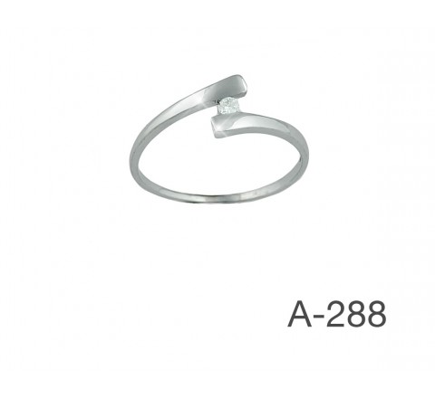 ANILLO BRILLANTE 0,05KTES ORO BLANCO 18KTES G/H-VS A-288