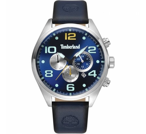 RELOJ TIMBERLAND CORREA AZUL CUERO CAJA ACERO 15477JS-03