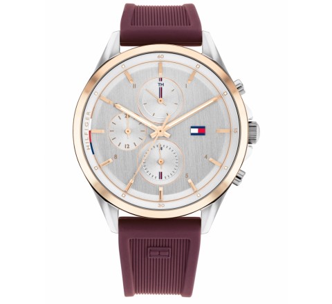 RELOJ TOMMY HILFIGER SILICONA GRANATE CAJA 38MM 1782425