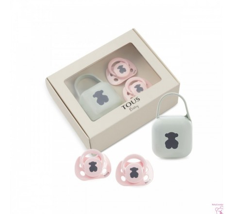 SET TOUS BABY 2 CHUPES Y CAJA BEAR-1701 ROSA 295825202