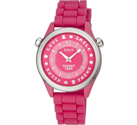 RELOJ TOUS SILICONA ROSA Y ESFERA ROSA 100350580