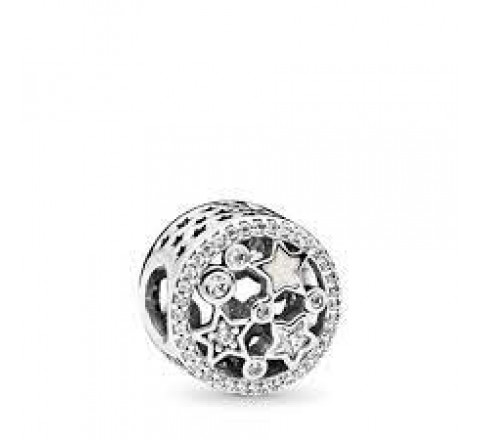 CHARMS PANDORA PLATA CIRCONITAS Y ESTRELLAS 796373