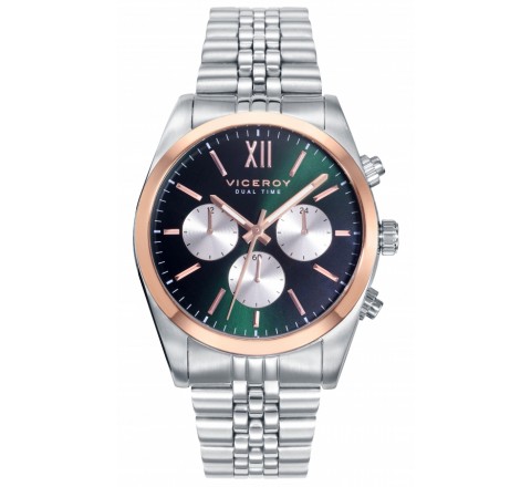 RELOJ VICEROY CAJA Y ARMIS ACERO BISEL ROSADO 42423-63