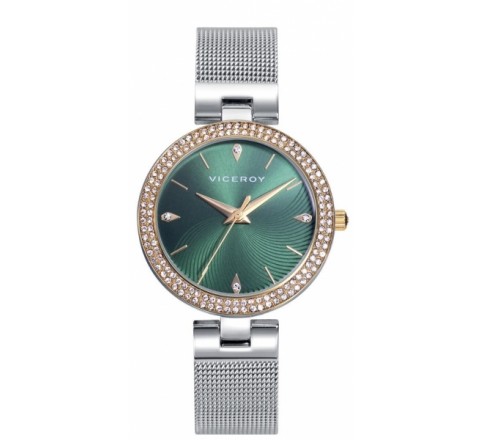 RELOJ VICEROY CAJA Y ARMIS ACERO ESFERA VERDE 401154-67