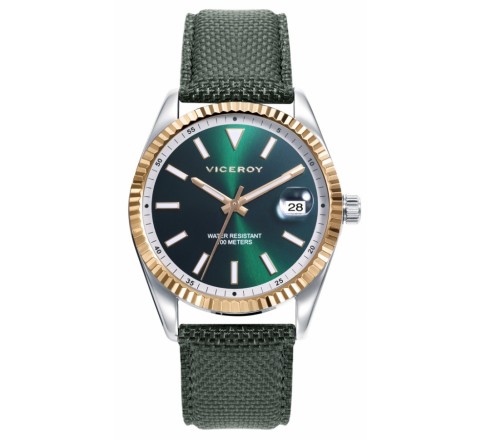 RELOJ VICEROY CAJA BICOLOR CORREA VERDE 42437-67