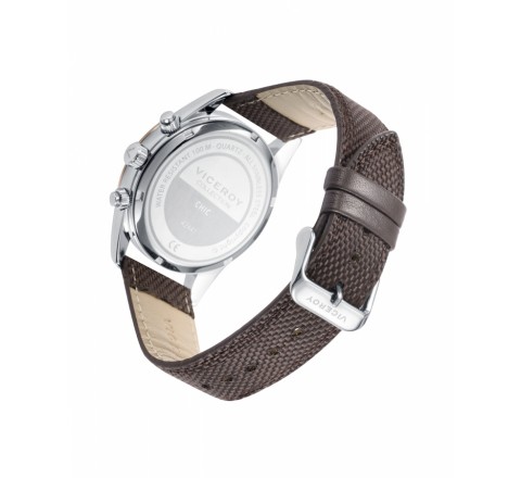 RELOJ VICEROY CAJA ACERO BICOLOR CORREA MARRON 42441-47