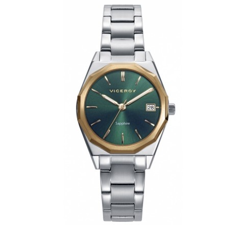 RELOJ VICEROY CAJA Y ARMIS ACERO BISEL DORADO 42440-67