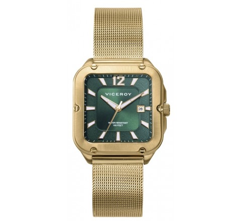 RELOJ VICEROY CAJA ARMIS ACERO DORADO ESFERA VERDE 401188-65
