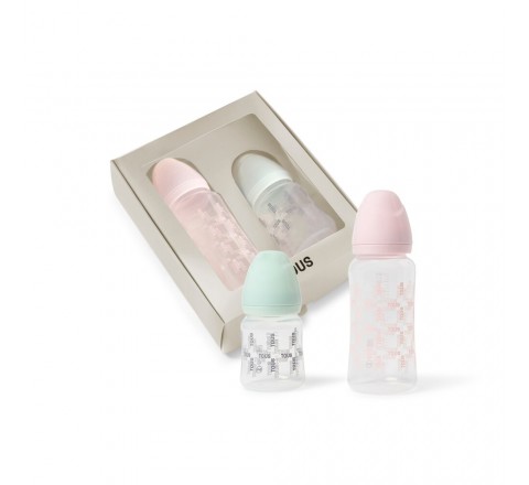PACK 2 BIBERONES TOUS BABY ROSA VERDE SQUARE-1801 2001921703