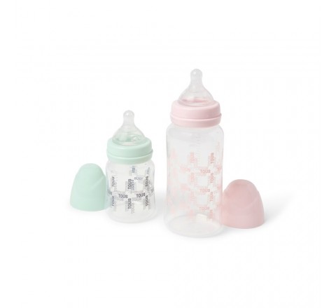 PACK 2 BIBERONES TOUS BABY ROSA VERDE SQUARE-1801 2001921703