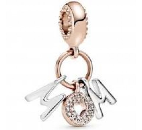 CHARMS PANDORA BICOLOR PLATA ROSADO MAMA 788828C01
