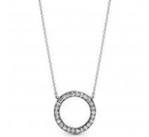 COLLAR PANDORA PLATA REDONDO CIRCONITAS 590514CZ-45