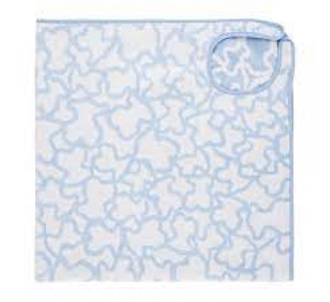 TOALLA BABY TOUS KAOS CELESTE Y VELCRO 100X100CM 395822743