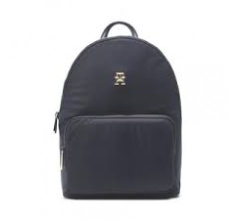 MOCHILA TOMMY HILFIGER AZUL Y LOGO DORADO AW0AW14473 DW6