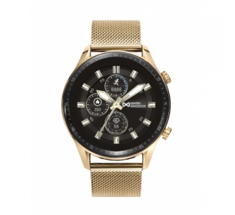 RELOJ MARK MADDOX CAJA ADERO DORADO DOS CORREAS HS0003-90